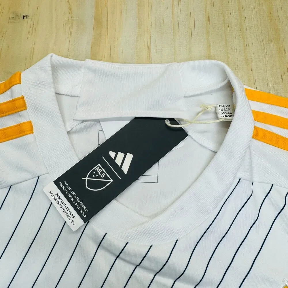 NEW LA Galaxy Adidas 24/25 Home Soccer Jersey White Mens Sz XL Slim Fit HZ6220